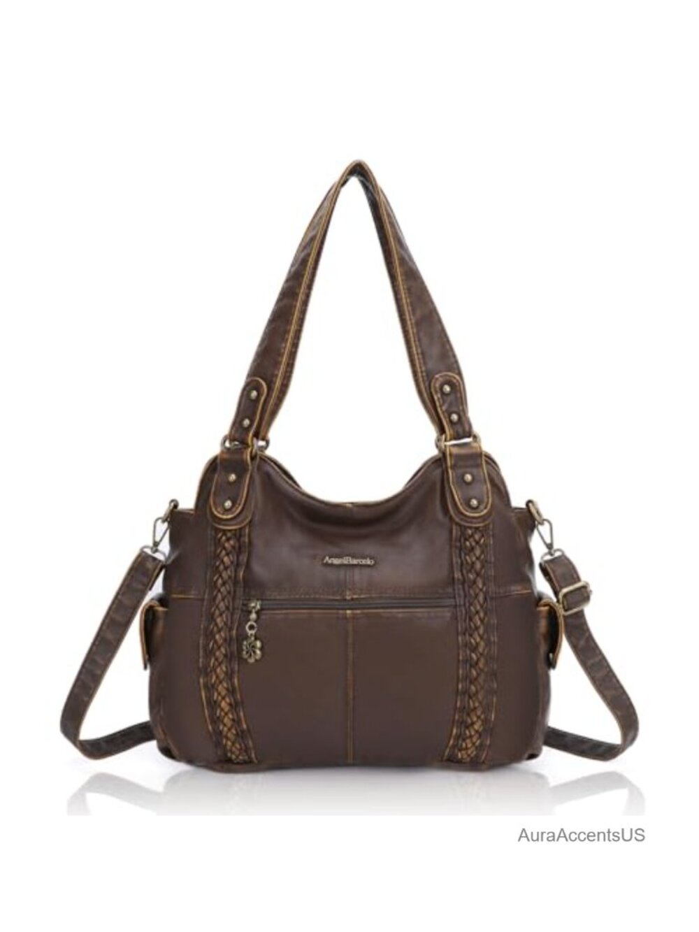 Women's Soft PU Leather Hobo Shoulder Bag Crossbody Purse Tote Handbag